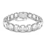 Matrix Tennis bracelet, Octagon cut, White - Swarovski, 5618699