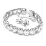 Matrix Tennis bracelet, Octagon cut, White - Swarovski, 5618699