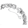 Matrix Tennis bracelet, Octagon cut, White - Swarovski, 5618699