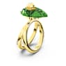 Numina ring, Pear cut, Green, Gold-tone plated - Swarovski, 5619441