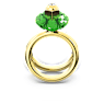 Numina ring, Pear cut, Green, Gold-tone plated - Swarovski, 5619441