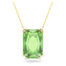 Millenia pendant, Octagon cut, Green, Gold-tone plated - Swarovski, 5619491