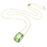 Millenia pendant, Octagon cut, Green, Gold-tone plated - Swarovski, 5619491