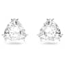 Millenia stud earrings, Trilliant cut, White, Rhodium plated - Swarovski, 5619498