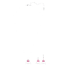Una set, Trilliant cut, Pink, Rhodium plated - Swarovski, 5619503