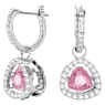 Una szett, Triliáns metszés, Rózsaszín, Ródium bevonattal - Swarovski, 5619503