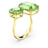 Millenia Öppen ring, Åttkantig slipning, Grön, Guldfärgad plätering - Swarovski, 5619628