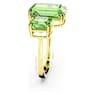 Millenia Öppen ring, Åttkantig slipning, Grön, Guldfärgad plätering - Swarovski, 5619628
