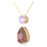 Chroma necklace, Drop cut, Small, Multicolored, Gold-tone plated - Swarovski, 5619786