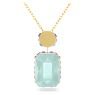 Orbita Halskette, Oktagon-Schliff, Mehrfarbig, Goldlegierungsschicht - Swarovski, 5619787