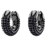 Kruhové náušnice Dextera, Malé, Černé, Pokoveno rutheniem - Swarovski, 5620222