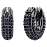 Cercei rotunzi Dextera, Mici, Negri, Placat cu ruteniu - Swarovski, 5620222