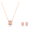 Conjunto Millenia, Talla octogonal, Rosa, Baño tono oro rosa - Swarovski, 5620548