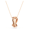 Collana Twist, Bianca, Placcato color oro rosa - Swarovski, 5620549