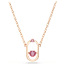 Una pendant, Round cut, Oval shape, Red, Rose gold-tone plated - Swarovski, 5620550