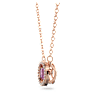 จี้สร้อยคอ Una, เจียระไนทรงกลม, ยาว, ม่วง, เคลือบโทนสีโรสโกลด์ - Swarovski, 5620551