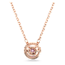 จี้สร้อยคอ Una, เจียระไนทรงกลม, ยาว, ม่วง, เคลือบโทนสีโรสโกลด์ - Swarovski, 5620551