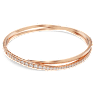 Twist ブレスレット, ホワイト, ローズゴールドトーン・プレーティング - Swarovski, 5620552