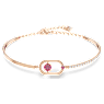 Una bracelet, Round cut, Oval shape, Red, Rose gold-tone plated - Swarovski, 5620553