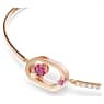 Una bracelet, Round cut, Oval shape, Red, Rose gold-tone plated - Swarovski, 5620553