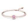 Una bangle, Round cut, Purple, Rose gold-tone plated - Swarovski, 5620554