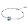 Millenia bangle, Octagon cut, Pavé, Blue, Rhodium plated - Swarovski, 5620556