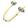 Numina karperec, Vegyes metszés, Szürke, Aranytónusú bevonattal - Swarovski, 5620754