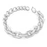Dextera bracelet, Pavé, White, Rhodium plated - Swarovski, 5622224