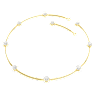 Constella 頸鍊, 圓形切割, 白色, 閃耀的鍍金色調 - Swarovski, 5622720