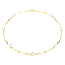 Constella 頸鍊, 圓形切割, 白色, 閃耀的鍍金色調 - Swarovski, 5622720