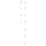 Constella drop earrings, Asymmetrical design, Round cut, White, Shiny gold-tone plated - Swarovski, 5622721