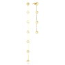 Constella drop earrings, Asymmetrical design, Round cut, White, Shiny gold-tone plated - Swarovski, 5622721
