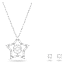 Stella szett, Vegyes metszés, Csillag, Fehér, Ródium bevonattal - Swarovski, 5622729