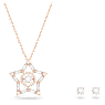 Stella set, Mixed cuts, Star, White, Rose gold-tone plated - Swarovski, 5622730