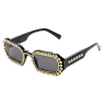 Gafas de sol, Forma octagonal, Pavé, SK0345 01A, Negras - Swarovski, 5625300
