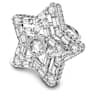 Stella cocktailring, Verschillende slijpvormen, Ster, Wit, Rodium toplaag - Swarovski, 5626370