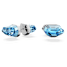 Lucent stud earrings, Blue, Rhodium plated - Swarovski, 5626606