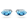 Lucent stud earrings, Blue, Rhodium plated - Swarovski, 5626606