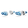 Lucent stud earrings, Blue, Rhodium plated - Swarovski, 5626606