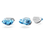 Lucent stud earrings, Blue, Rhodium plated - Swarovski, 5626606