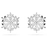 Magic Ohrstecker, Schneeflocke, Weiß, Rhodiniert - Swarovski, 5627347