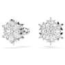 Magic Ohrstecker, Schneeflocke, Weiß, Rhodiniert - Swarovski, 5627347