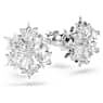 Magic Ohrstecker, Schneeflocke, Weiß, Rhodiniert - Swarovski, 5627347