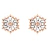 Magic stud earrings, Snowflake, White, Rose gold-tone plated - Swarovski, 5627348