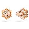 Magic stud earrings, Snowflake, White, Rose gold-tone plated - Swarovski, 5627348