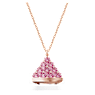 Pendant watch, Triangle cut, Pink, Rose gold-tone finish - Swarovski, 5628296