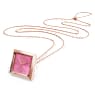 Pendant watch, Triangle cut, Pink, Rose gold-tone finish - Swarovski, 5628296