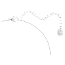 Millenia pendant, Trilliant cut, White, Rhodium plated - Swarovski, 5628352