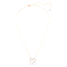 Una pendant, Heart, Medium, White, Rose gold-tone plated - Swarovski, 5628657