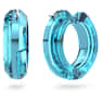 Lucent hoop earrings, Statement, Round shape, Blue - Swarovski, 5629220